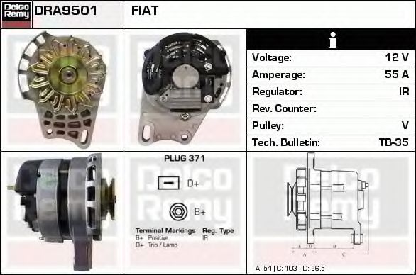 DELCO REMY DRA9501