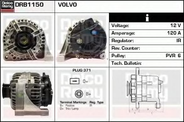 DELCO REMY DRB1150