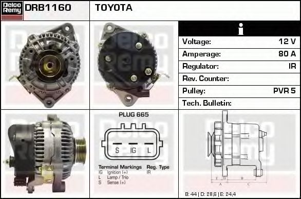 DELCO REMY DRB1160