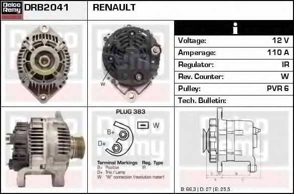 DELCO REMY DRB2041