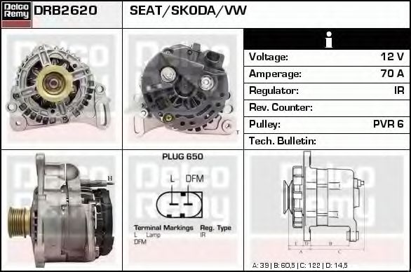 DELCO REMY DRB2620