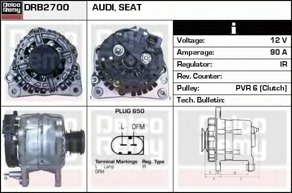 DELCO REMY DRB2700