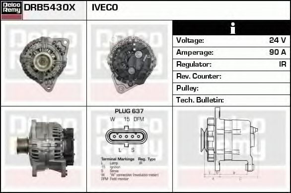 DELCO REMY DRB5430X