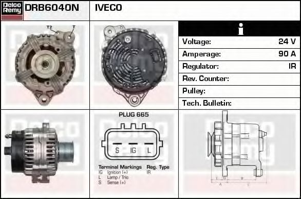 DELCO REMY DRB6040N