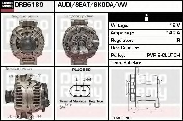 DELCO REMY DRB6180