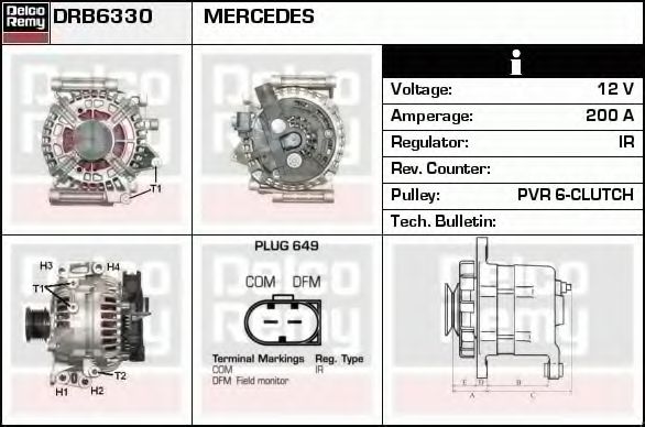 DELCO REMY DRB6330