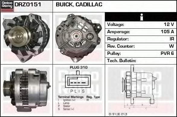 DELCO REMY DRZ0151
