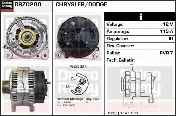 DELCO REMY DRZ0200