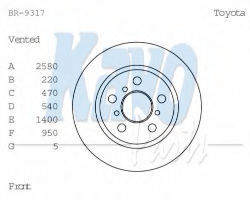 KAVO PARTS BR-9317