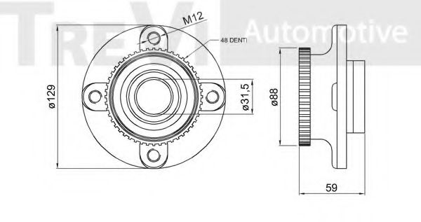 TREVI AUTOMOTIVE WB1655