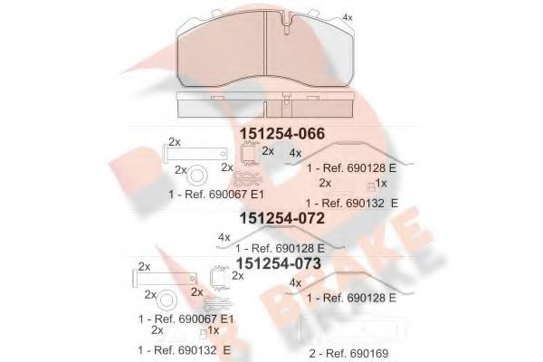 R BRAKE RB1254