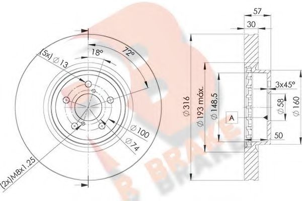 R BRAKE 78RBD20035