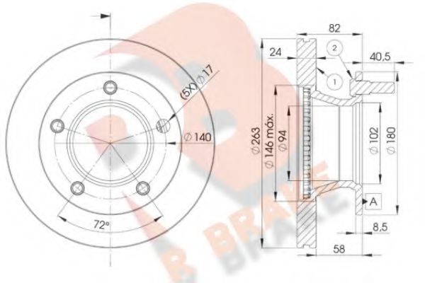 R BRAKE 78RBD10180