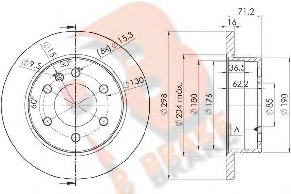 R BRAKE 78RBD20191