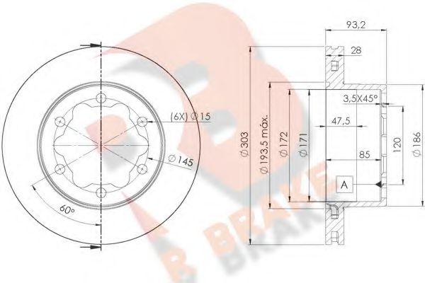 R BRAKE 78RBD10192