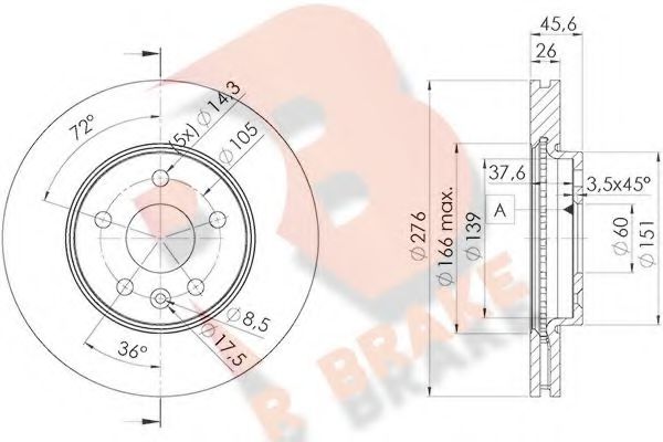 R BRAKE 78RBD21559