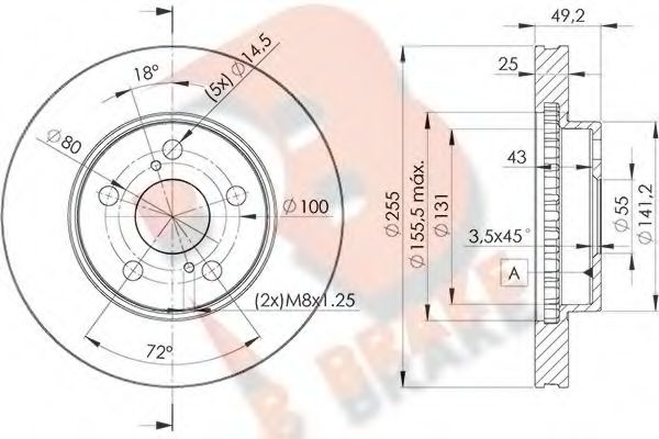 R BRAKE 78RBD22047