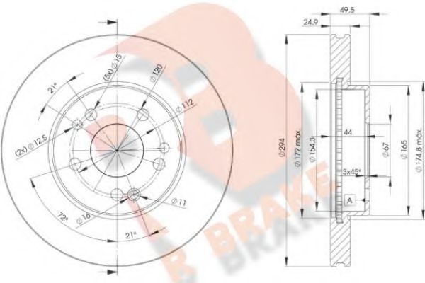 R BRAKE 78RBD22412