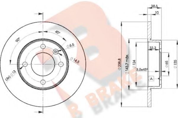 R BRAKE 78RBD23325