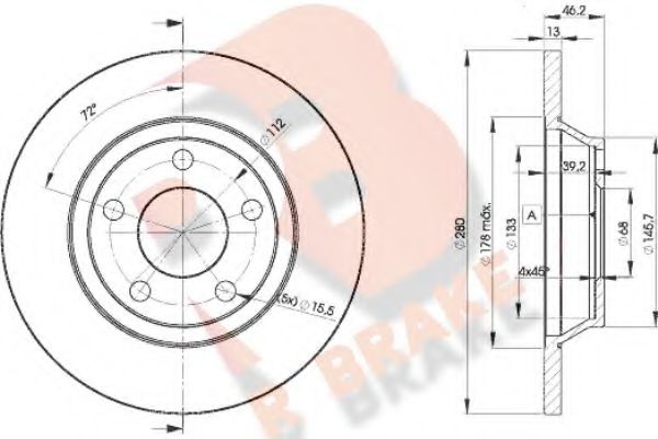 R BRAKE 78RBD24064