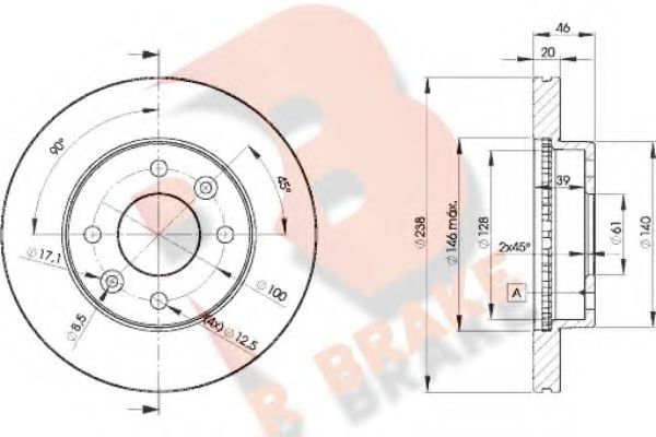 R BRAKE 78RBD24287