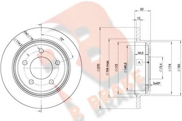 R BRAKE 78RBD25356