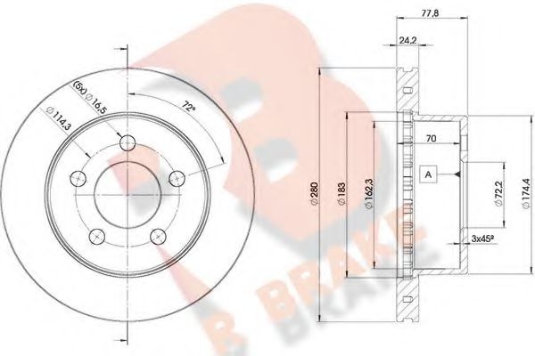 R BRAKE 78RBD15396