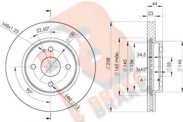 R BRAKE 78RBD26036