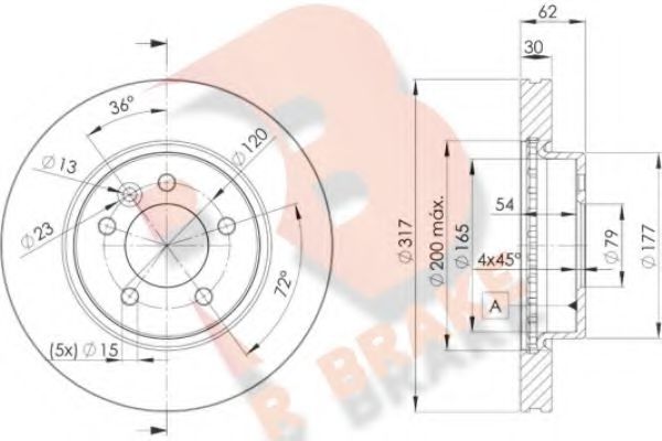 R BRAKE 78RBD27360