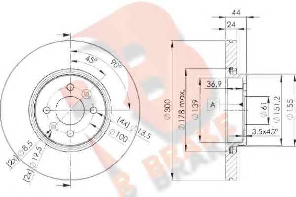 R BRAKE 78RBD27897