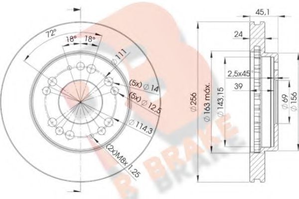 R BRAKE 78RBD28110