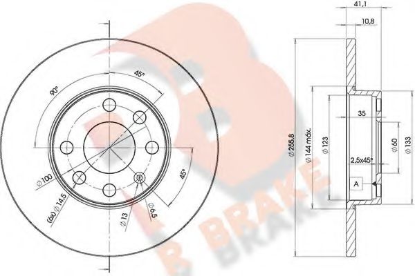 R BRAKE 78RBD29058