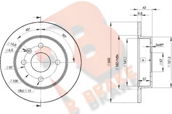 R BRAKE 78RBD29108