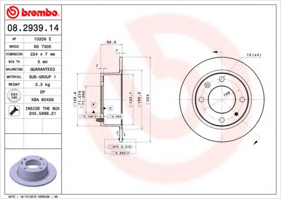 BREMBO 08.2939.14