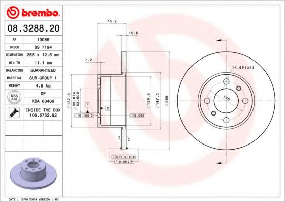 BREMBO 08.3288.20