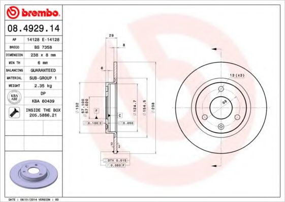 BREMBO 08.4929.14