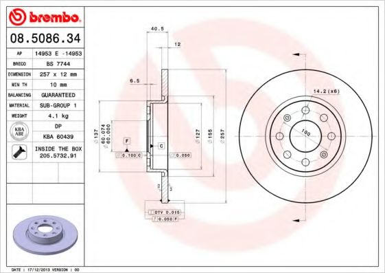 BREMBO 08.5086.34