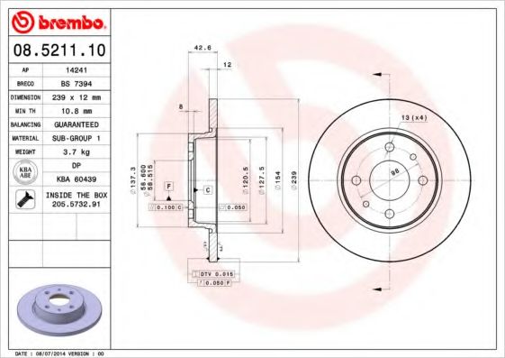 BREMBO 08.5211.10