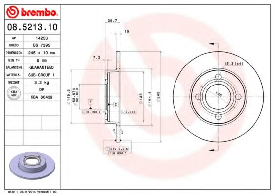 BREMBO 08.5213.10