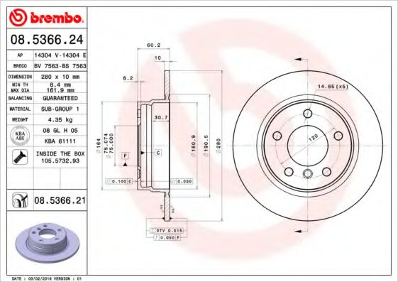 BREMBO 08.5366.21