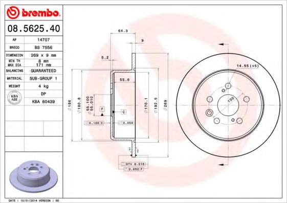 BREMBO 08.5625.40