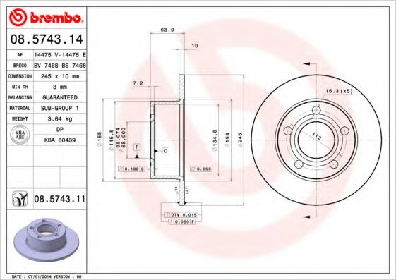 BREMBO 08.5743.11