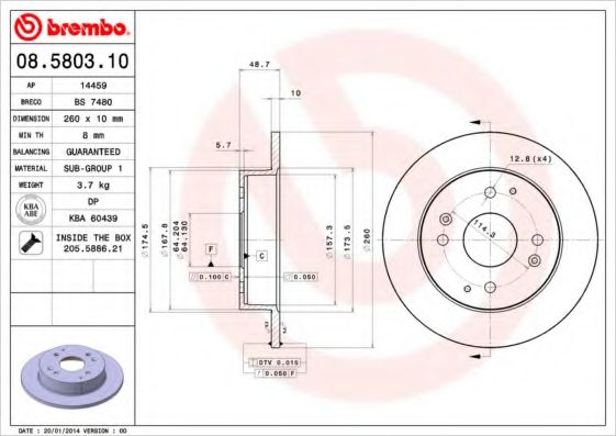 BREMBO 08.5803.10