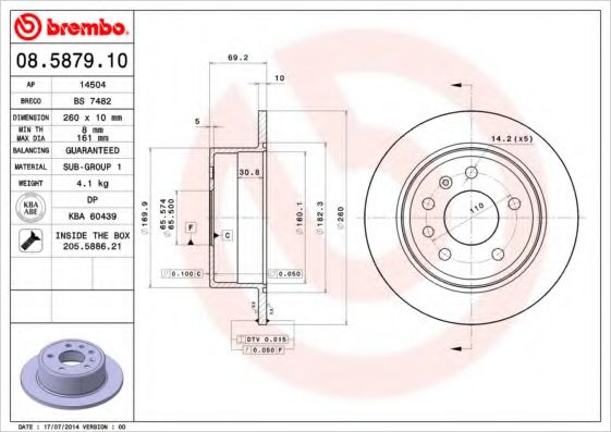 BREMBO 08.5879.10