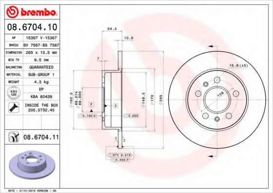 BREMBO 08.6704.11