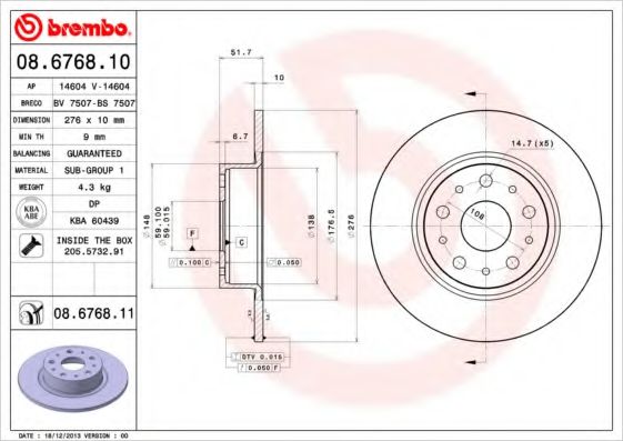 BREMBO 08.6768.10