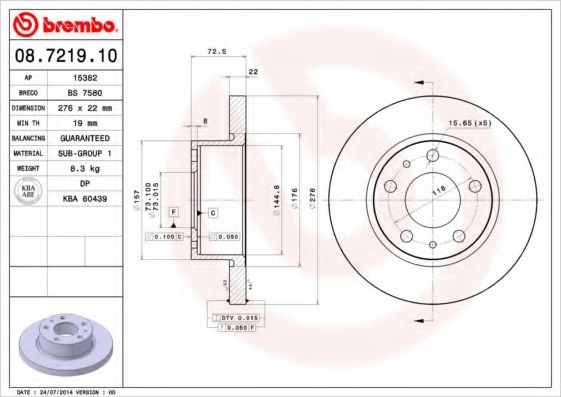 BREMBO 08.7219.10