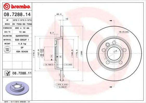 BREMBO 08.7288.11