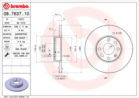 BREMBO 08.7637.10