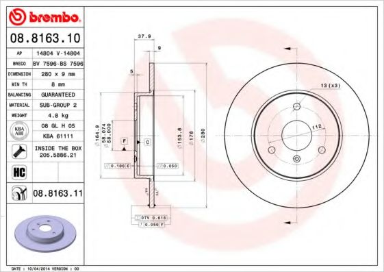 BREMBO 08.8163.11